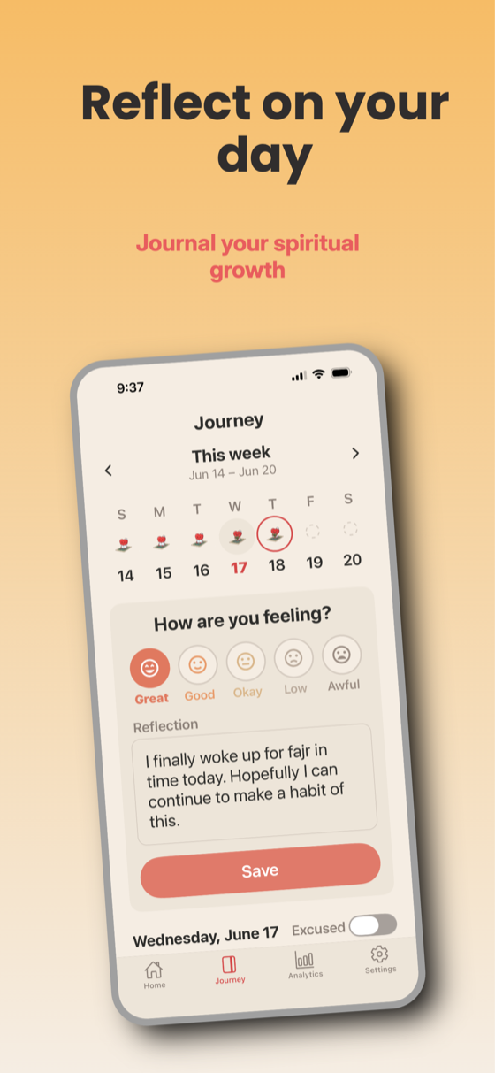 Qalbi daily prayer tracking